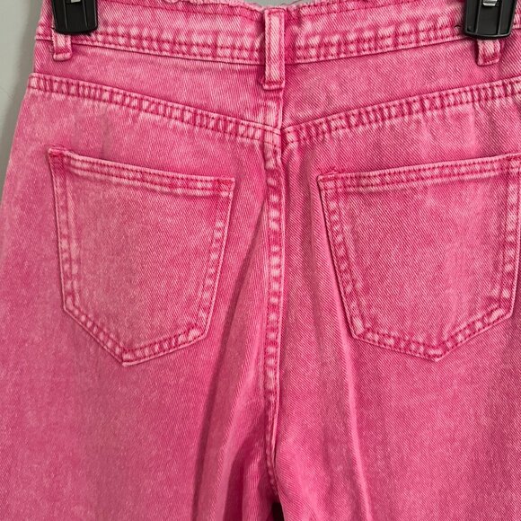 Pink Distressed Star Patched Jeans | SHEIN USA Size XS - Picture 5 of 7